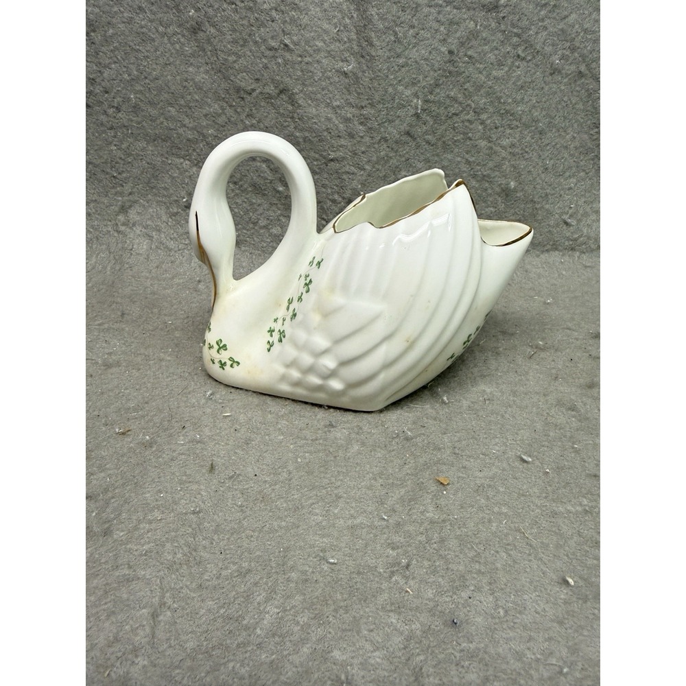 VINTAGE ROYAL TARA BONE CHINA SWAN PITCHER  / VASE HANDMADE IN GALWAY IRELAND
